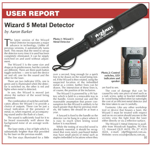 Lumber Wizard 4.2 Woodworking Metal Detector